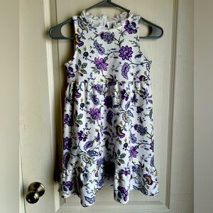 Janie and Jack Purple And White Floral Sz 10 dress